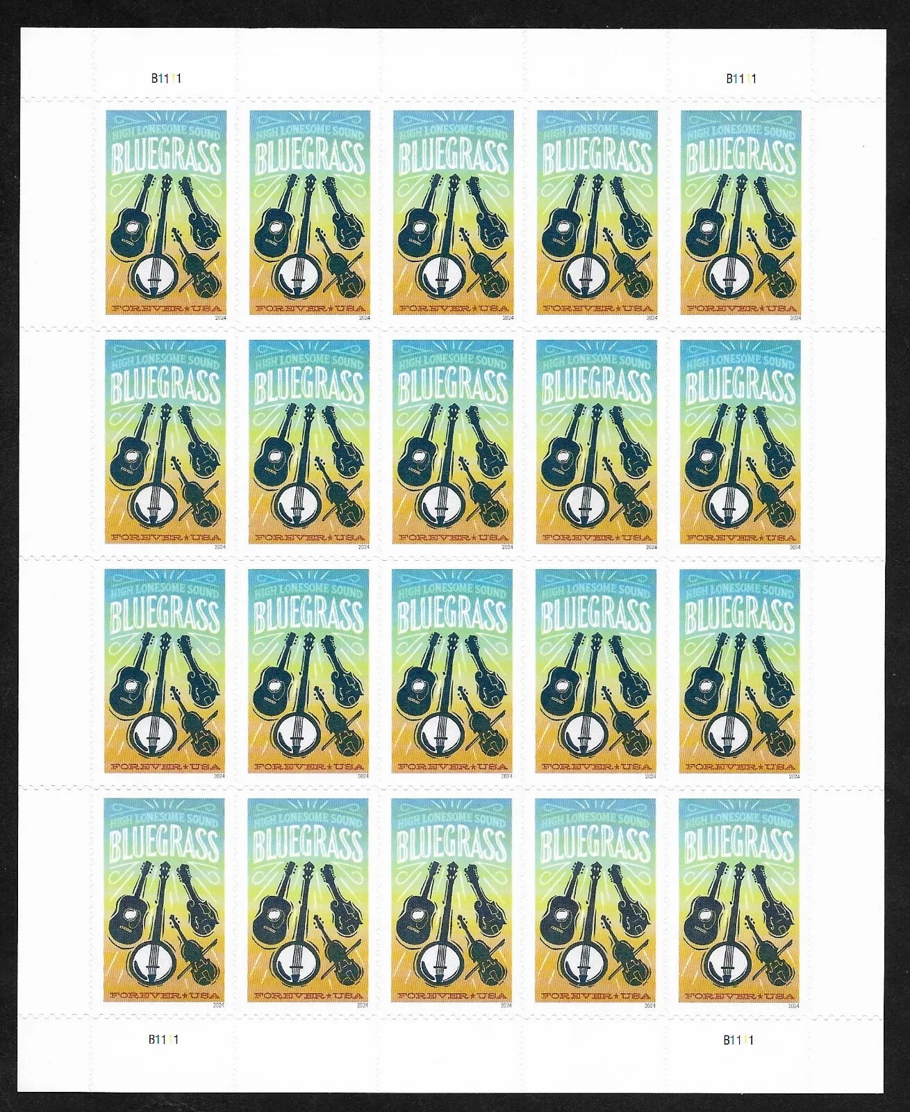 2024 US Bluegrass Music Bands Forever Postage Stamps