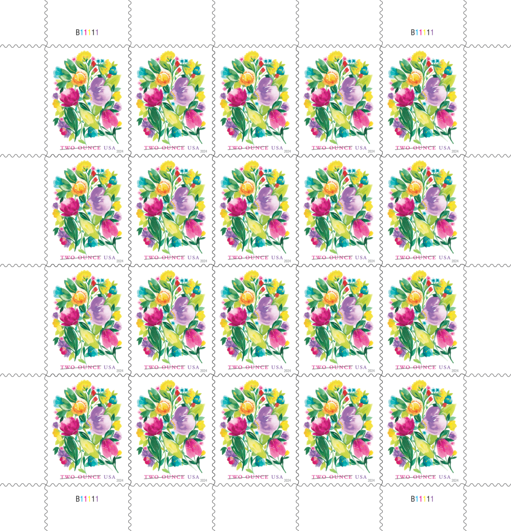 2024 USA Wedding Blooms Two Ounce Forever Stamps