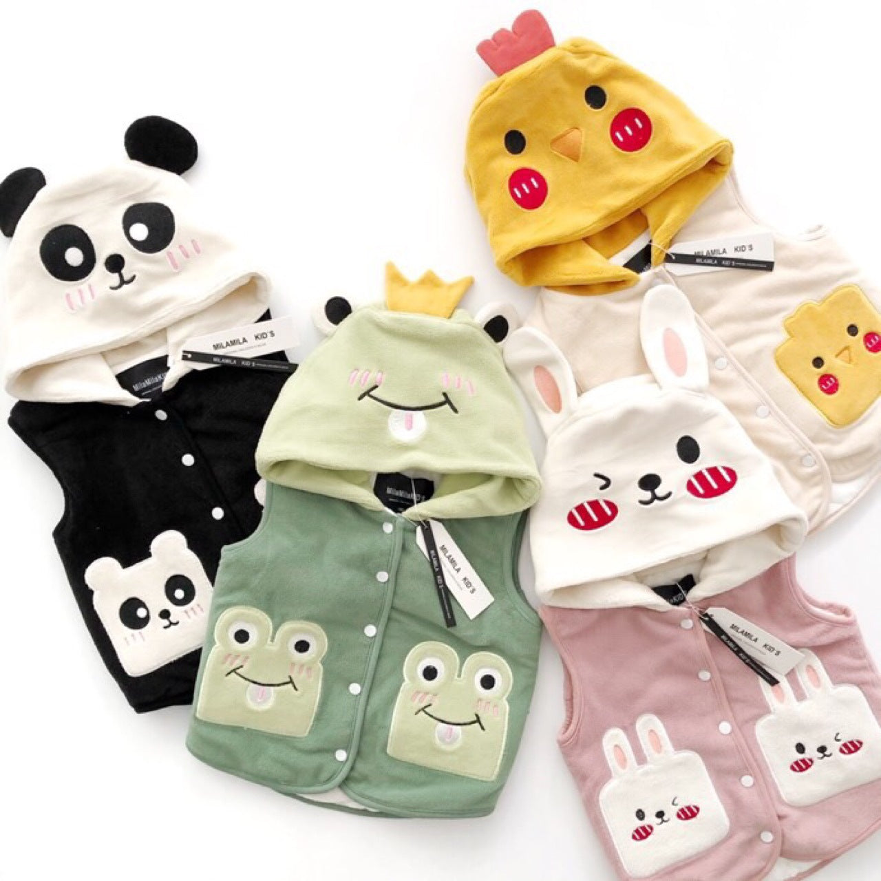 Cute Children Panda Cartoon Vest Jacket