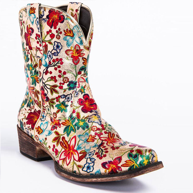 Women's Ethnic Embroidery Retro Boots