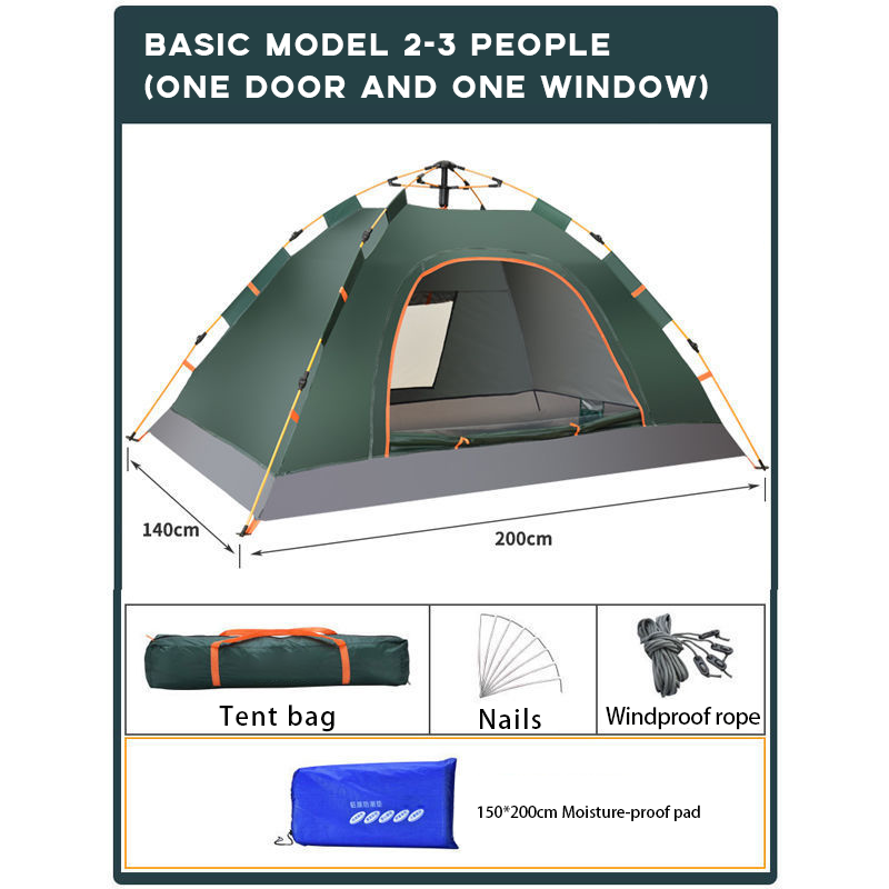Fully Automatic Quick Opening Thickening Folding Outdoor Tent Camping-Basic