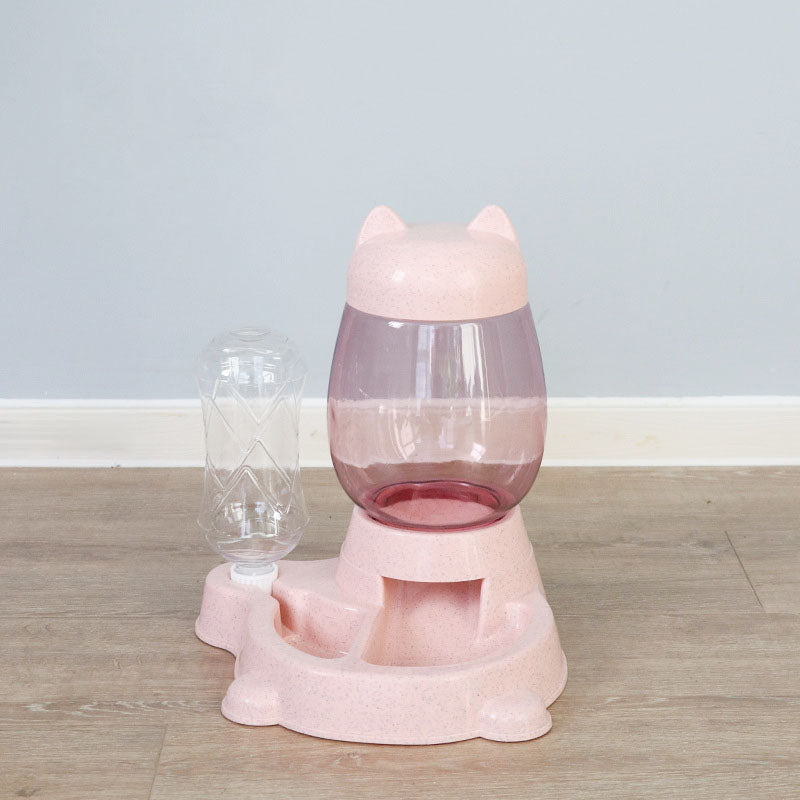 Pet Waterer Cute Cat Shape Automatic Drinking Pet Feeder