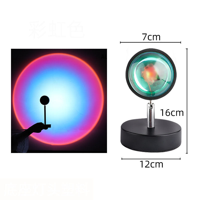 Sunset Projection LED Lamp, TikTok Boom Rainbow Floor Lamp