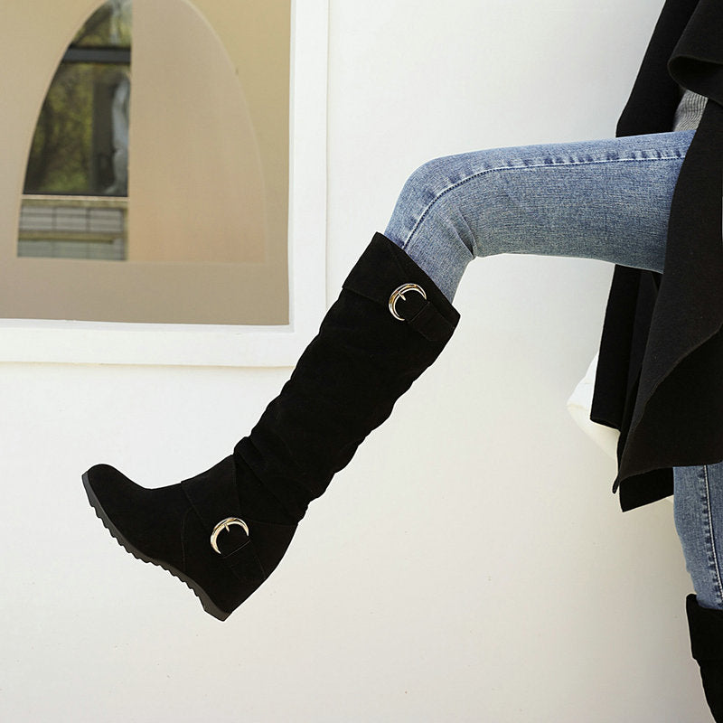 Women's Flannel High Boots Knee-length Boots