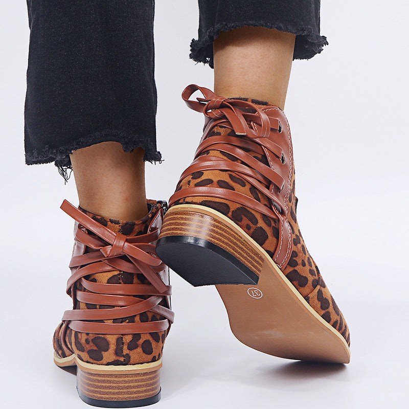 Woman Leopard Autumn Boots