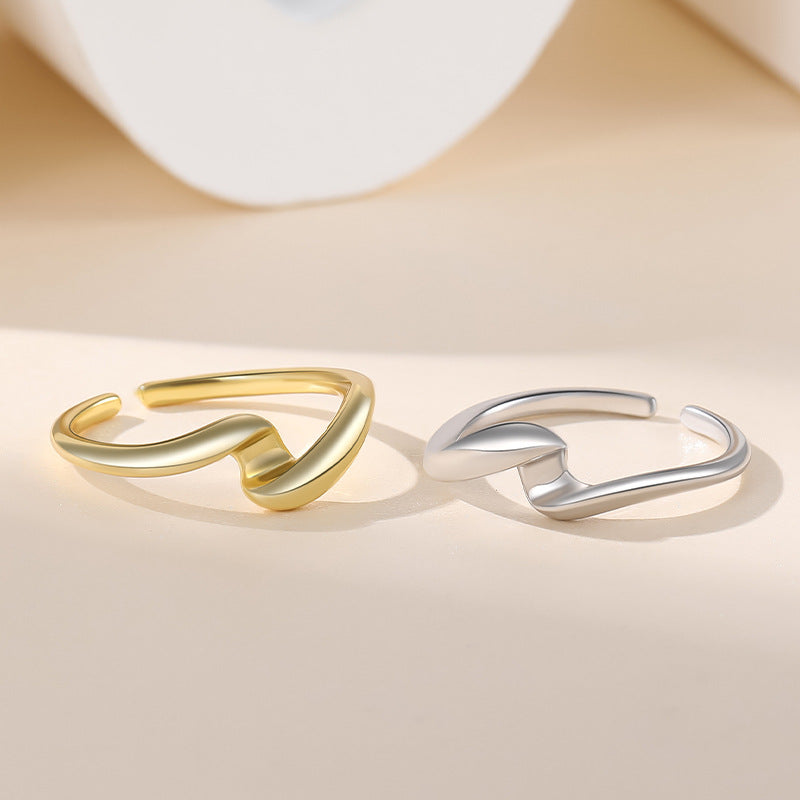 Women 925 Silver Irregular Ring