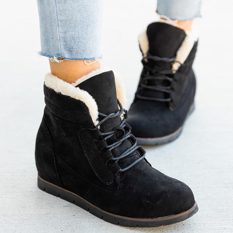 Warm Casual Inner Heightening Boots For Women