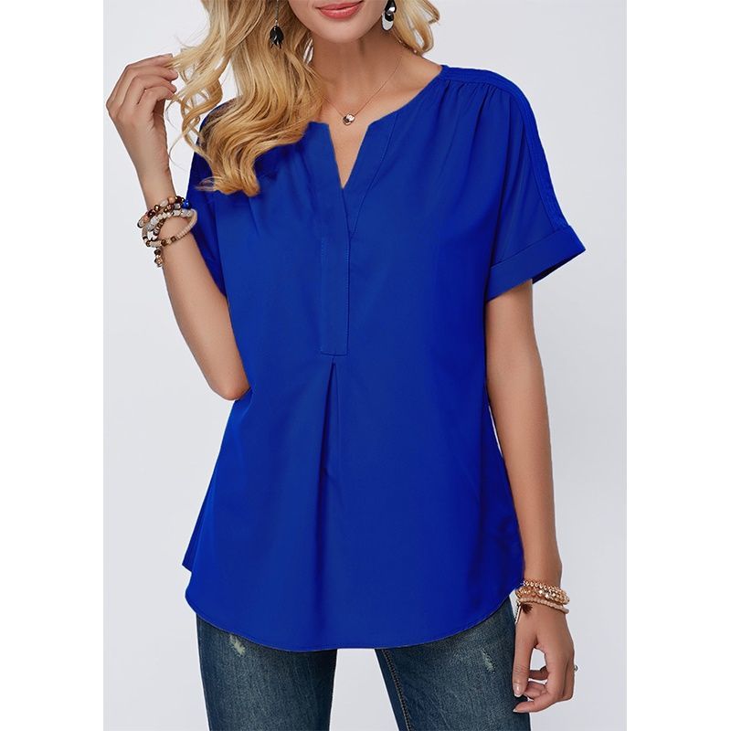 Women's Thin Chiffon Solid Color Shirt