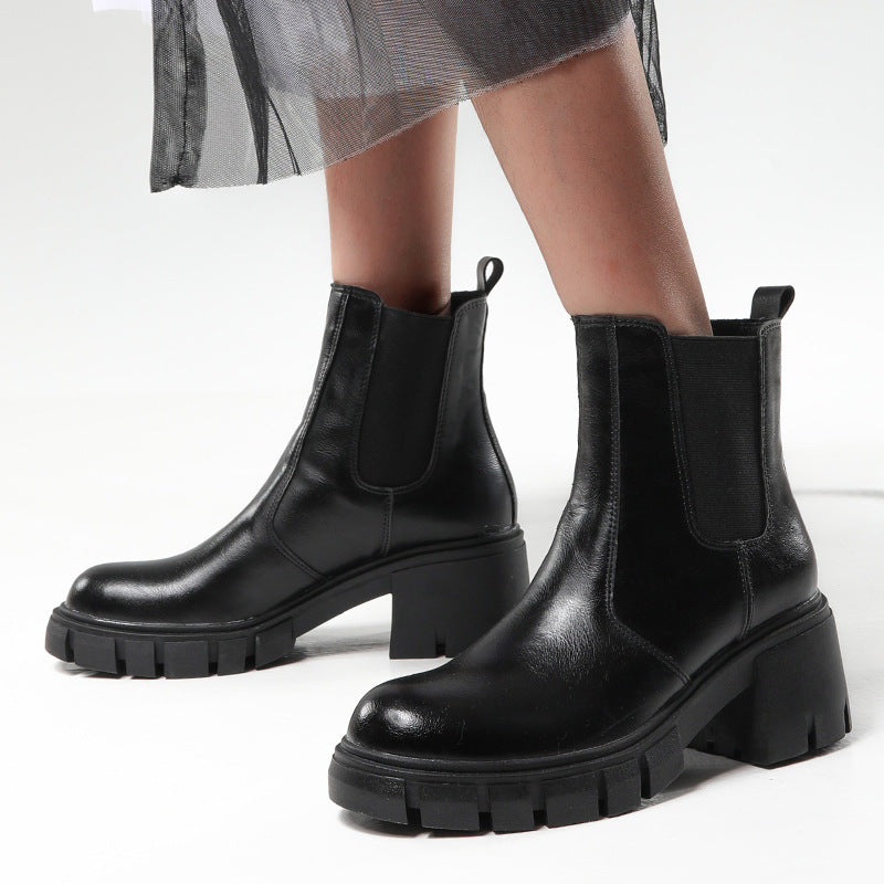Women's Platform Chunky Heel Boots