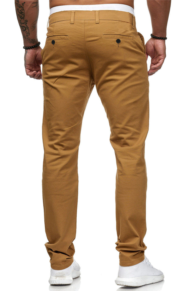 Men's Slim Casual Solid Color Trousers