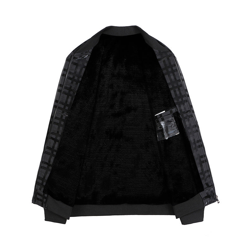 Men's Thick Plush Winter Plaid Jacket