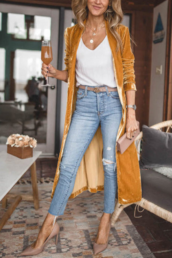 Women's Spring Long Cardigan Jacket