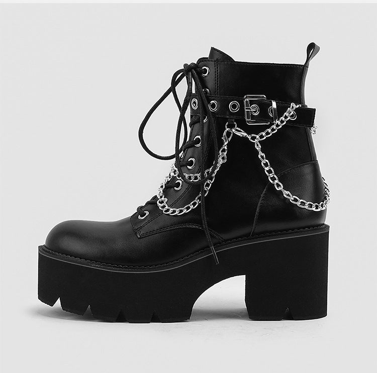 Women's High Heel Y2K Martin Boots