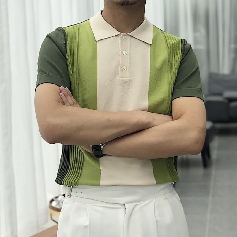 Men's Knitwear Lapel Short Sleeve POLO Shirt