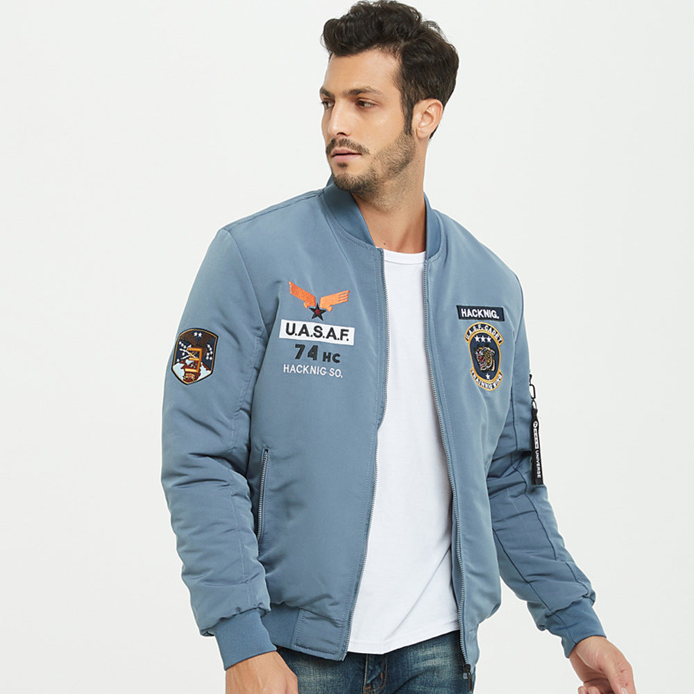 Men's Thermal Jacket Air Force Baseball Collar Jacket
