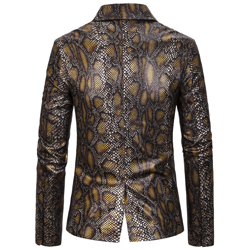 Men's Casual Printed Dress Jacket
