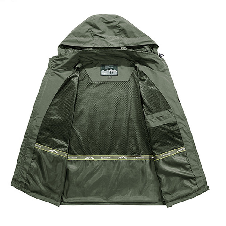 Men's Outdoor Sports Hooded Trench Jacket
