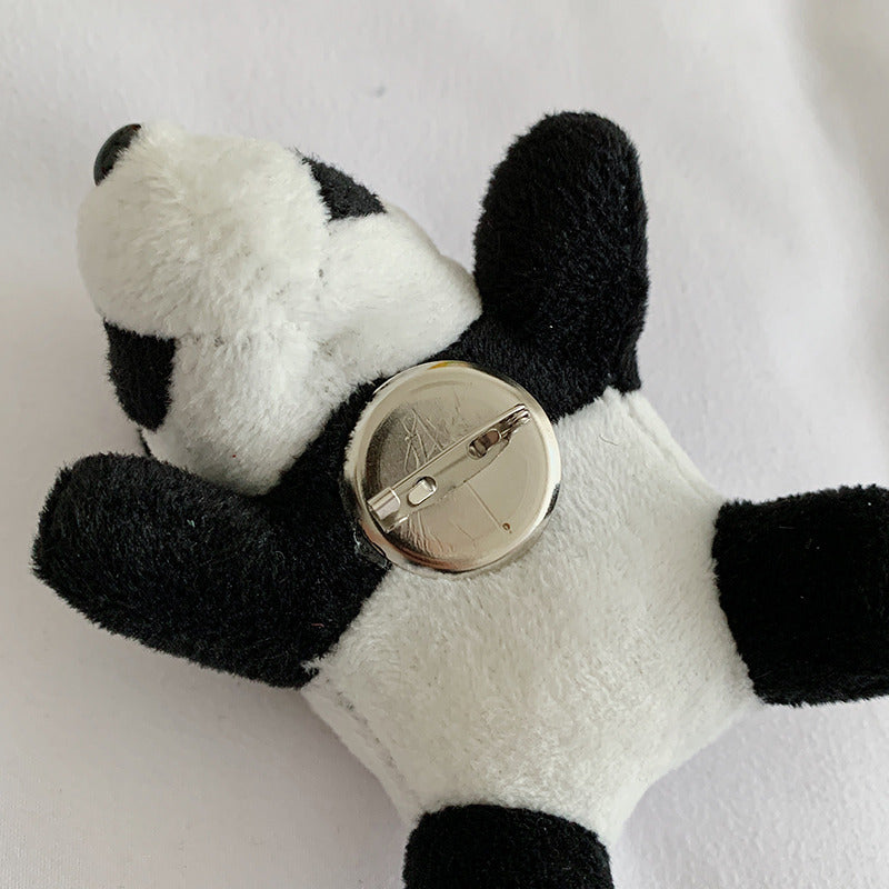 Cute Costume Backpack Panda Doll Brooch