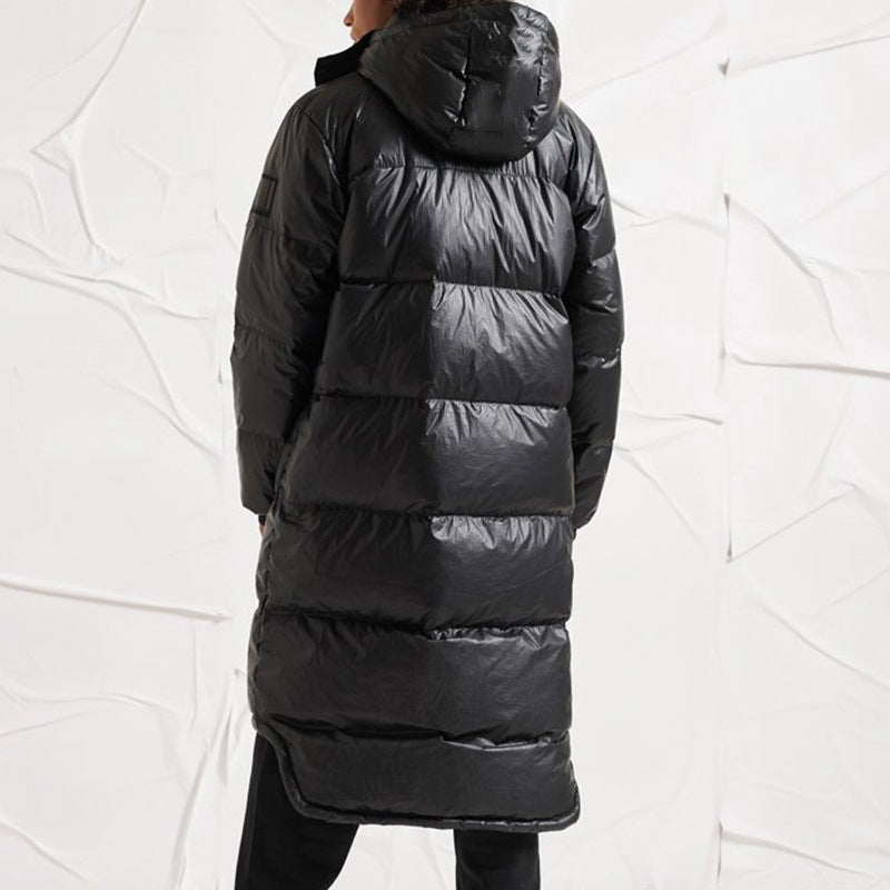 Men's Long Thick Hooded All Weather Down Jacket
