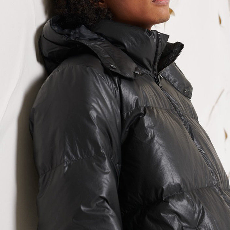 Men's Long Thick Hooded All Weather Down Jacket