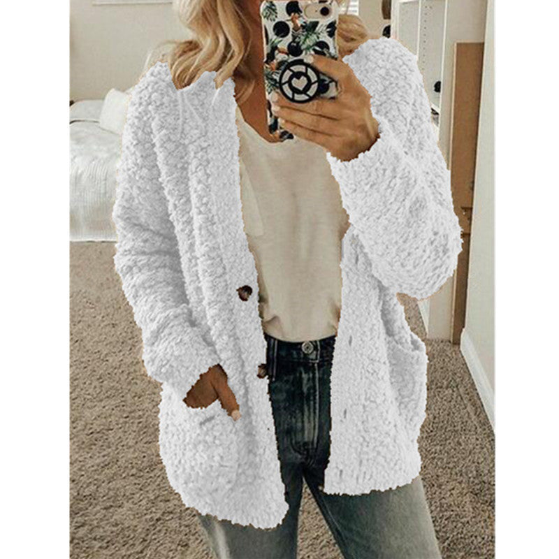 Women's Casual Plush Cardigan Jacket