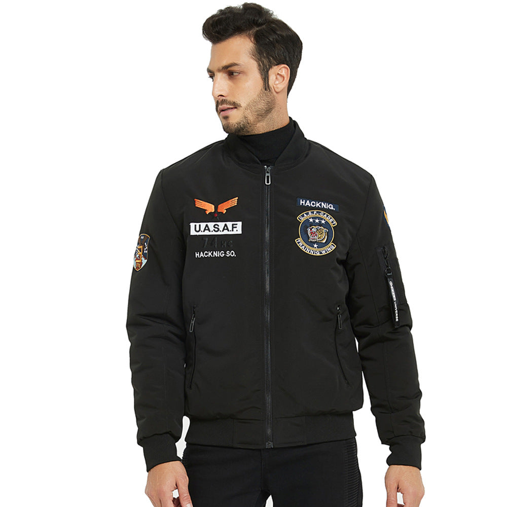 Men's Thermal Jacket Air Force Baseball Collar Jacket