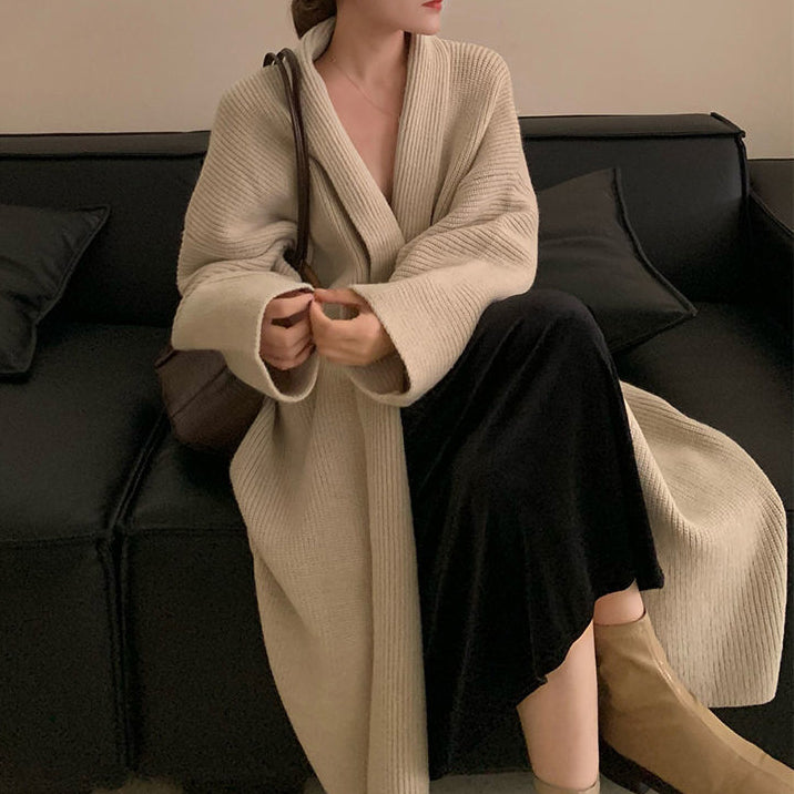 Women's Long Knit Cardigan Jacket
