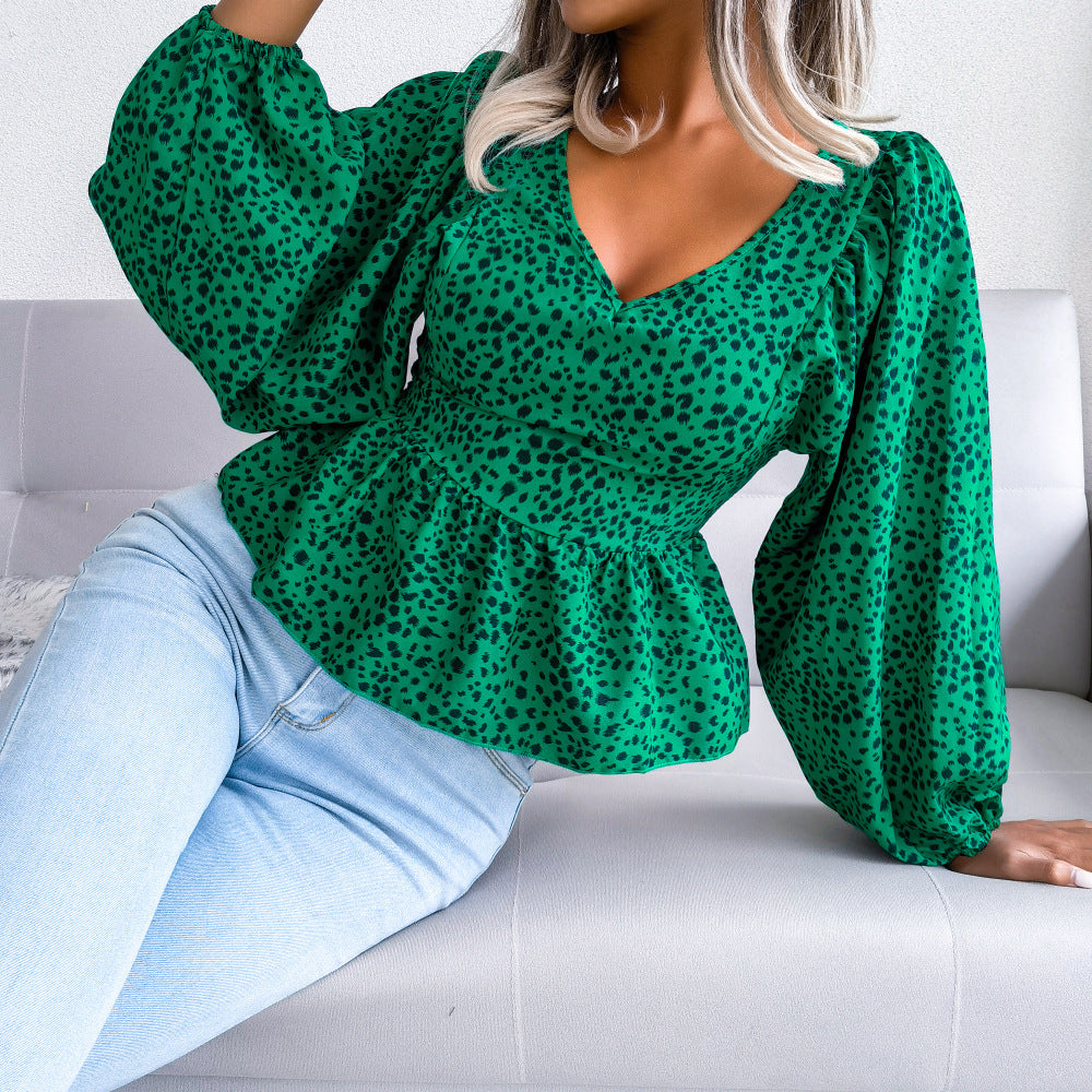 Corset Leopard Print Blouses For Women