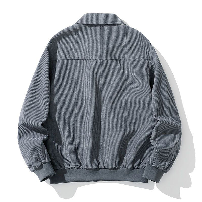 Men's Corduroy Cardigan Pocket Casual Jacket