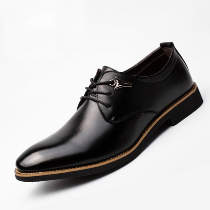 Men'S Lace-Up Pointed Toe Business Shoes