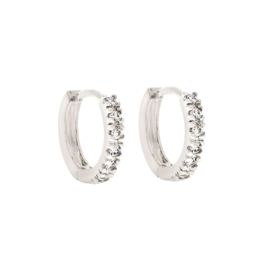 18k Gold Plated Earring Cubic Mini Hoops