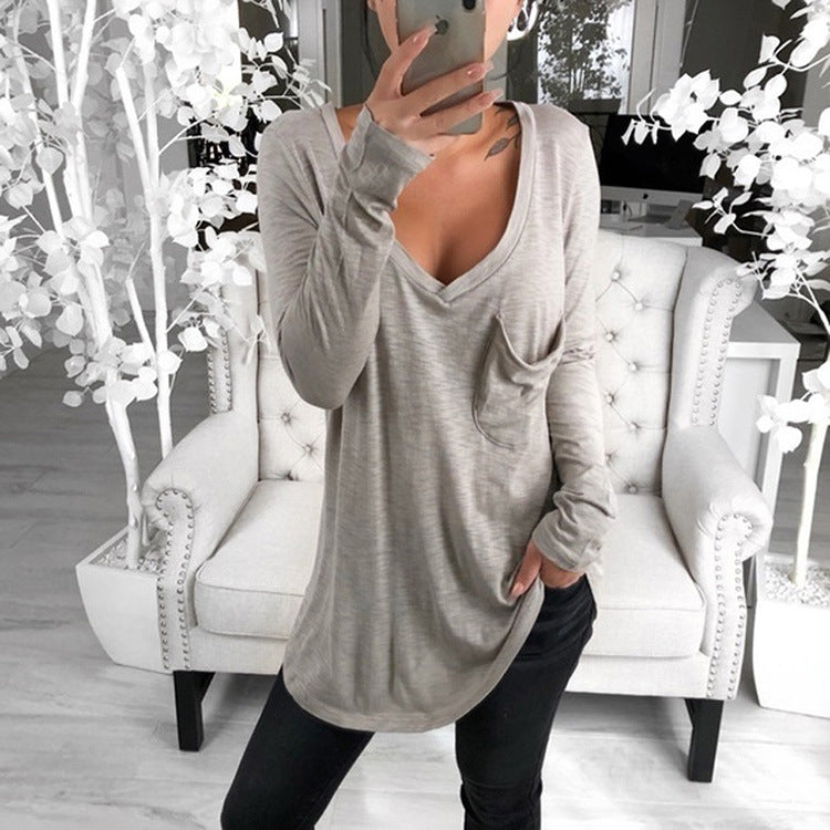 Women's V-Neck Loose Casual T-Shirt
