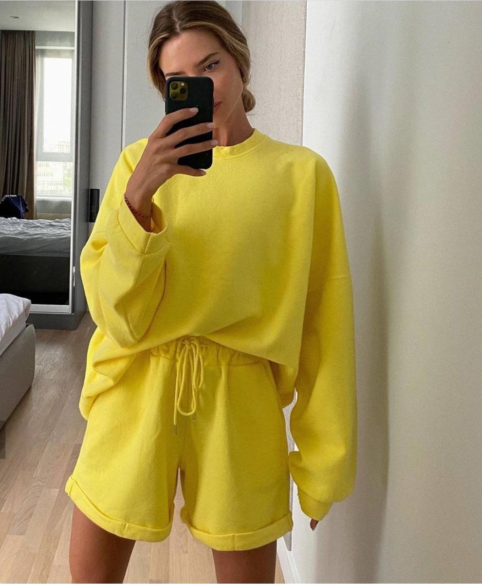 Women's Long Sleeve Shorts Sports Suit