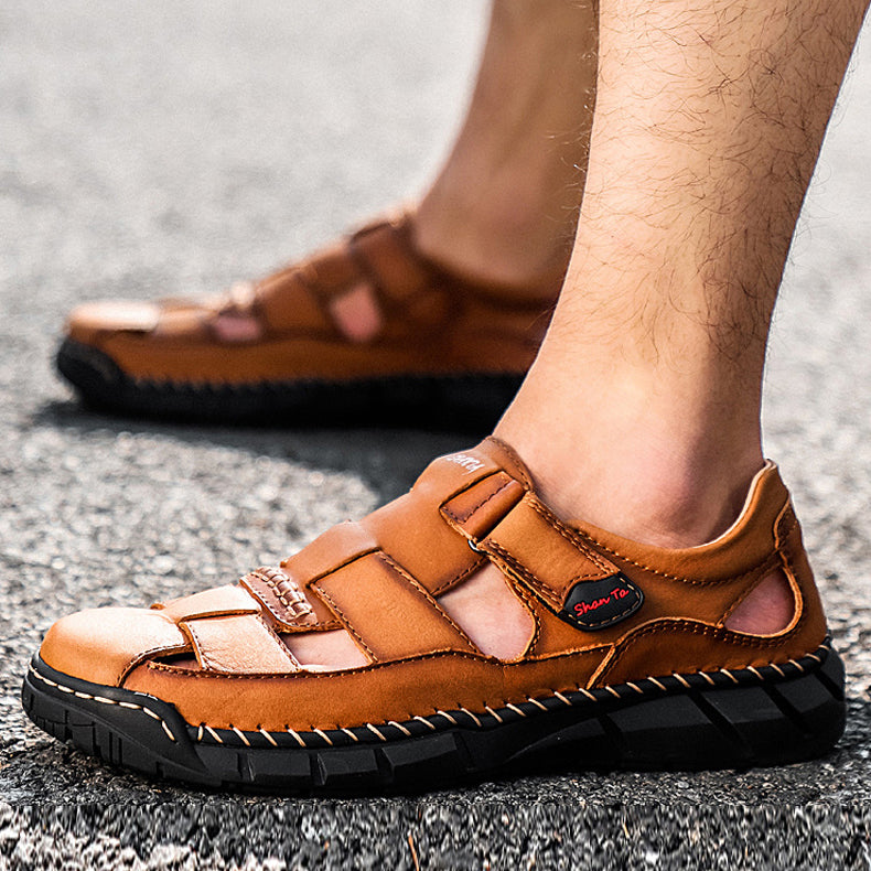 Men'S Outdoor Casual Sandals Leather Shoes