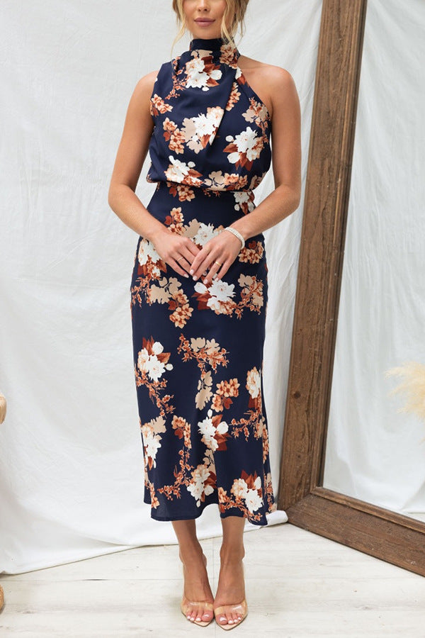Sleeveless Floral Maxi Dress For Women