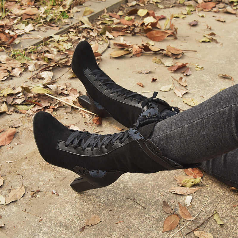 Women's Lace-Up Vintage Lace Boots