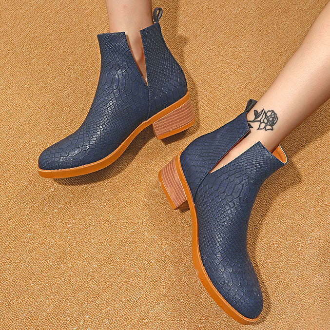 Women's Solid Leather Boots