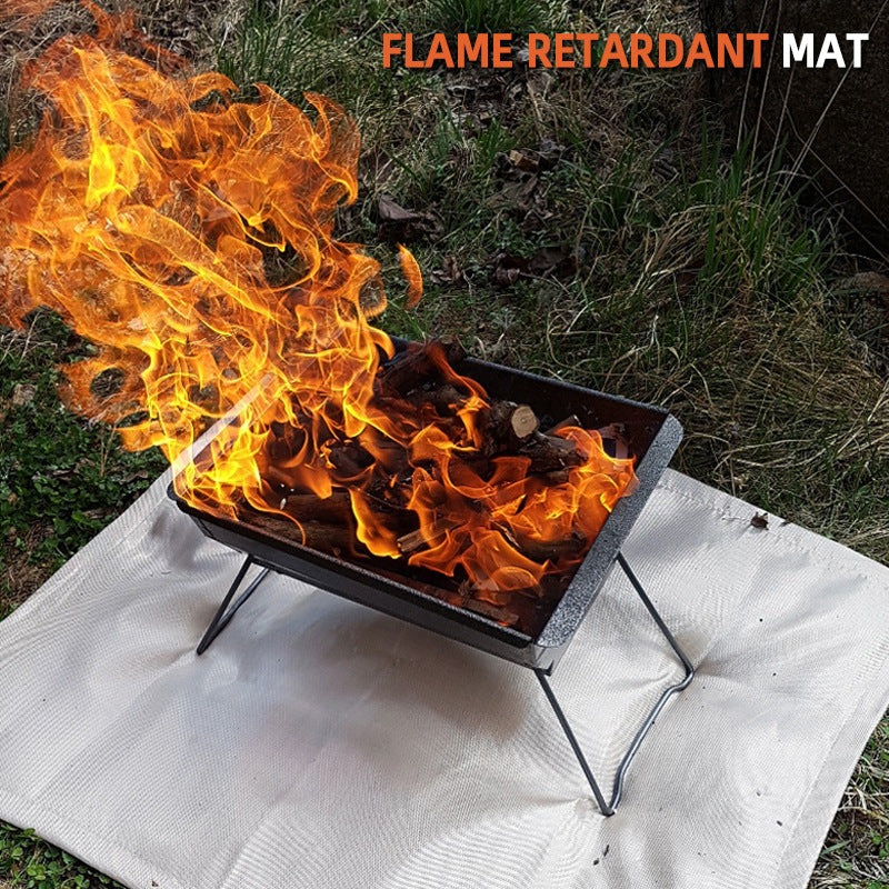 Outdoor Camping Fireproof Cloth Picnic Barbecue Heat Insulation Pad
