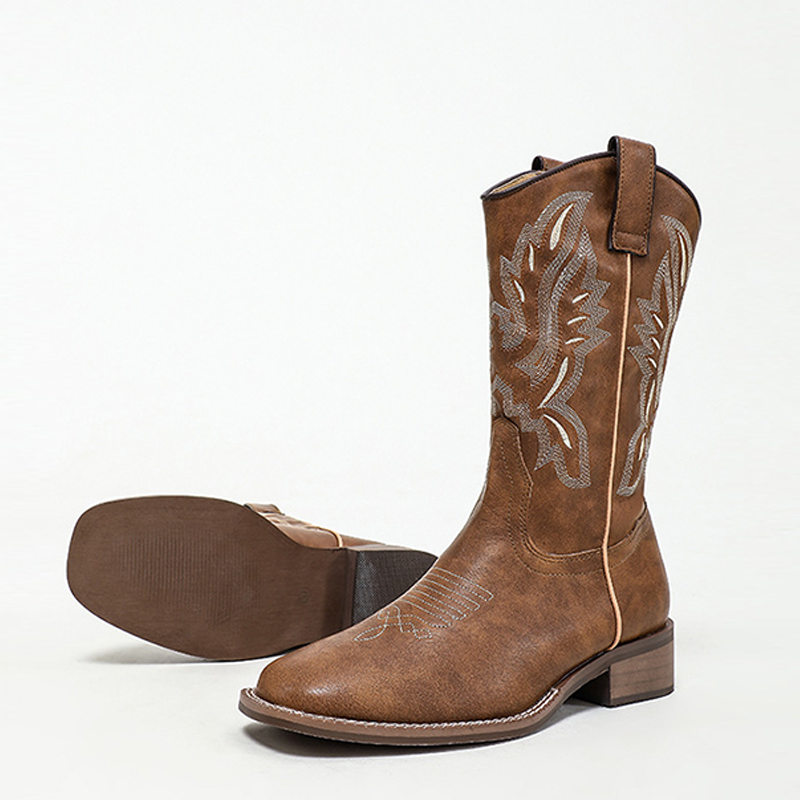 Women's Western Vintage Style Embroidered Boots