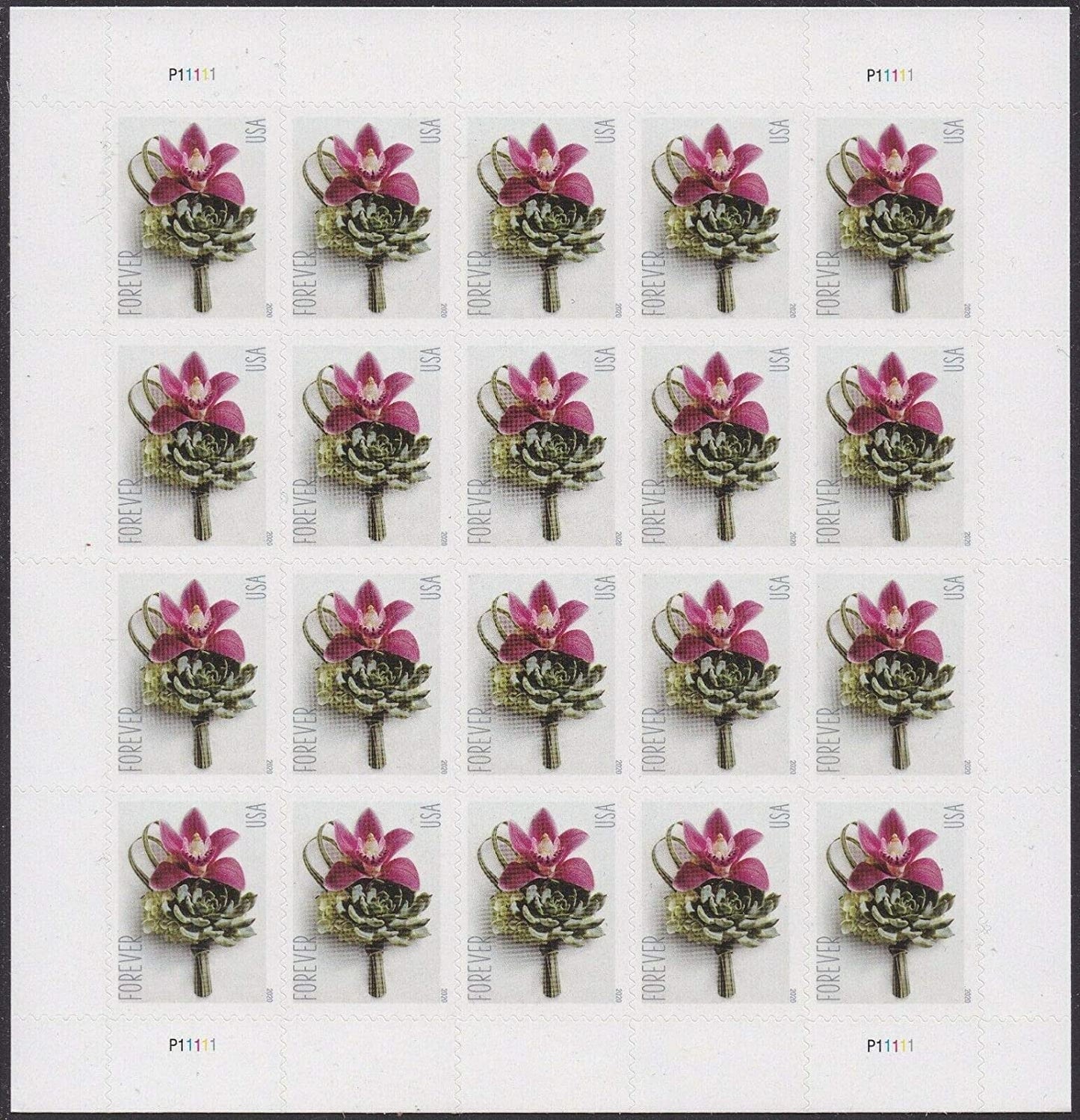 (2020) USPS Contemporary Boutonniere Forever Postage Stamps
