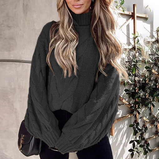 Women's Turtleneck Oversized Knit Sweater