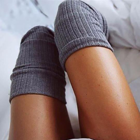 Women's Plain Over The Knee Socks Stockings