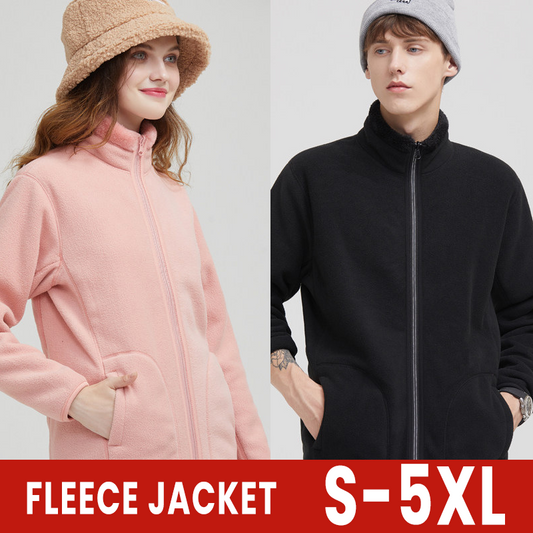 Unisex Sherpa Lined Jacket Fitted Fleece Jacket