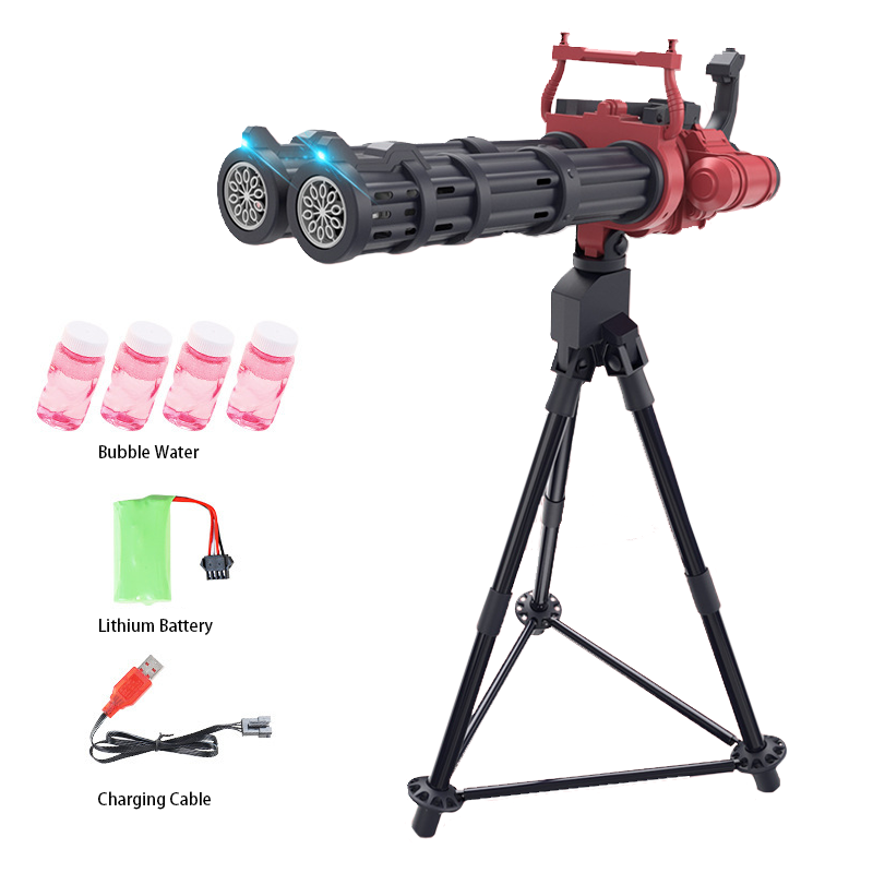 Pool Party Double Tube Electric Bubble Gun Toy