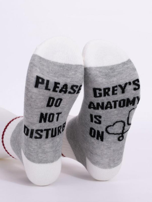 Please Do Not Disturb Grey's Anatomy Is On Funny Socks