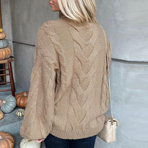 Women's Turtleneck Oversized Knit Sweater