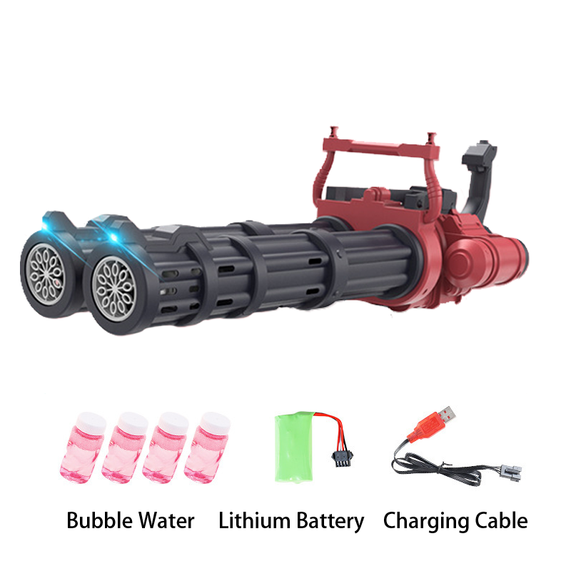 Pool Party Double Tube Electric Bubble Gun Toy
