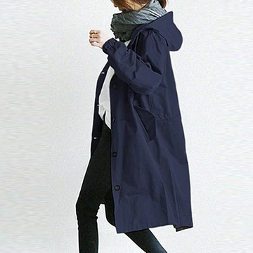 Fall Long Hooded Jacket For Women
