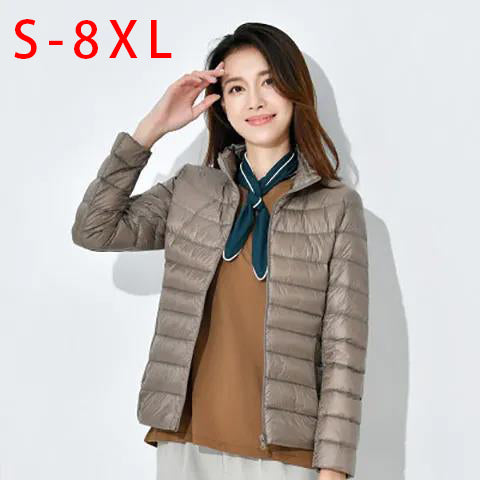 Women's Light Weight Multicolor Stand up Collar Down Jacket