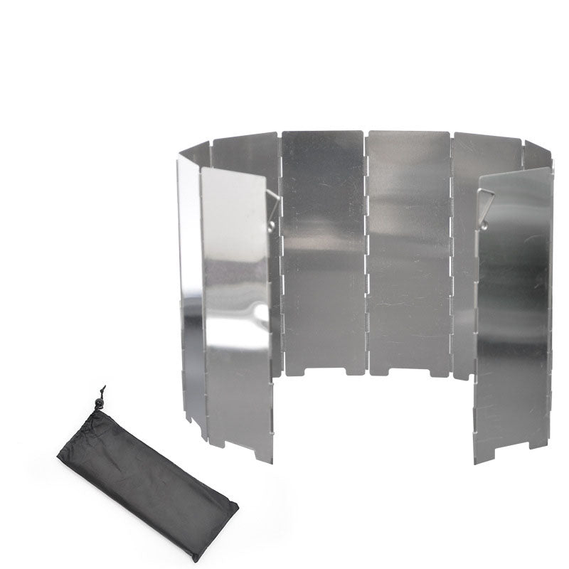 Outdoor Camping Stove Windshield Ultra-light Aluminum Alloy Folding Windshield